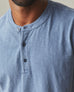 Men's Broken-In Premium Slub Henley Tee - Washed Denim